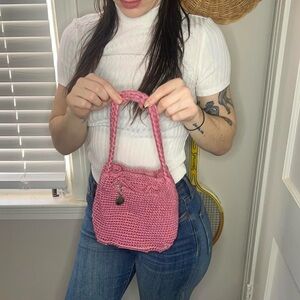 Liz clairborne pink small crochet bags
